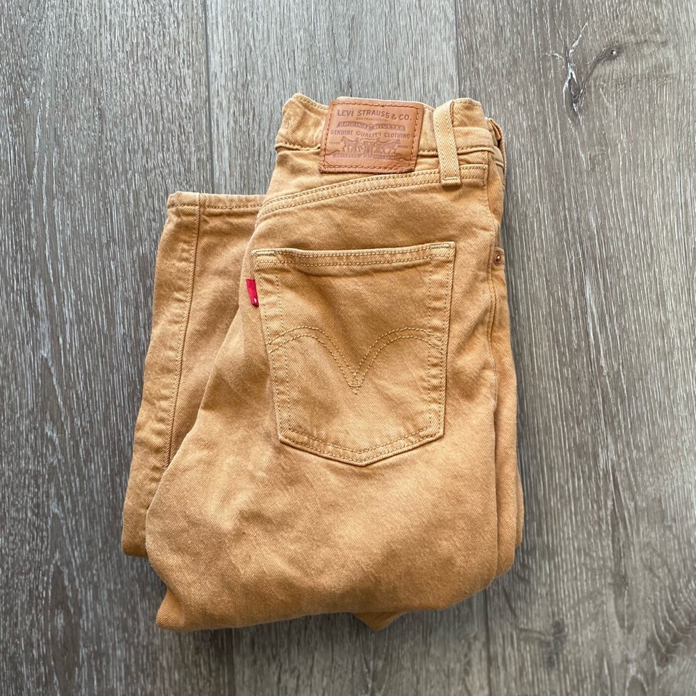 Levi’s Ribcage Straight Ankle Women’s Pants Size 24 Color One Track Mind Brown